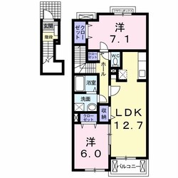 フェールⅡ（東川口町）の物件間取画像